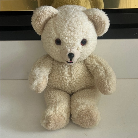 snuggle Other - Vintage Snuggle Cream Plush Teddy Bear for Kids